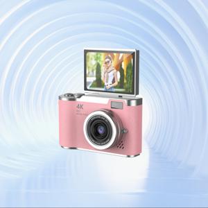 TEMU 4K HD 디지털 카메라, 2.4인치 플립 스크린, 3가지 색상 선택 가능, CDD 휴대용 카메라, 초보자를 위한 전문 사진 및 비디오 촬영, 추수감사절과 크리스마스 선물로 완벽한 Vlog 기프트