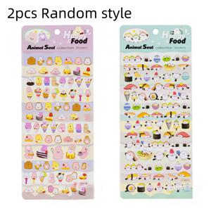 TEMU 1/2pcs 3D 버블 만화 동물 및 음식 스티커 - 폰 케이스, 이어폰, 일기장 및 더 많은 것에 귀여운 스티커 - 매트 핏, 자체 접착, 혼합 색상, 반짝임 액센트, 단용, 일기장 장식 | 유쾌한 디자인 | 자체 접착 스티커, 귀여운 스티커|일기장