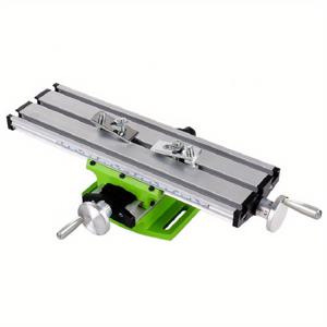 TEMU 1pc 알루미늄 합금 DIY 경량 밀링 머신 크로스 테이블, 밀링 머신 드릴 프레스 테이블, 벤치 드릴 용 드릴링 슬라이드 테이블 DIY 선반 벤치 드릴