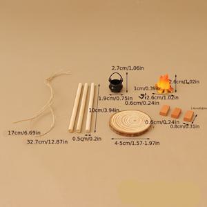 TEMU 1개 미니어처 레진 & 주전자 장면 피규어 - 실내외용 수제 판타지 테마 장식, DIY 공예, 테이블탑 사진 소품 - 크리스마스, 할로윈 장식, 가을 홈 데코 수집품 피규어를 위한 전기 필요 없음