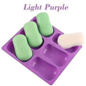 TEMU 1pc 6 그리드 DIY 실리콘 비누 금형 목욕, 공예 비누 만들기 용품에 대 한 클래식 수 제 실리콘 금형