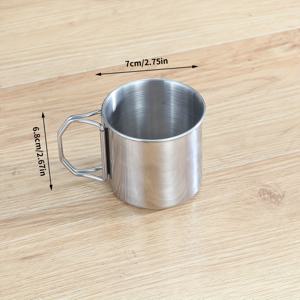 TEMU 1개 250ml/350ml/500ml/700ml 스테인레스 스틸 물병, 휴대용 커피 머그잔, 야외 하이킹 피크닉 캠핑 장비