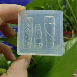 TEMU 1PCS 새로운 3D 투명 실리콘 네일 몰드 벨트 Y2K 귀여운 리본 매듭 패션 개성 다재다능 소녀 DIY 파티 네일 아트 장식 예술 네일 아트 매력