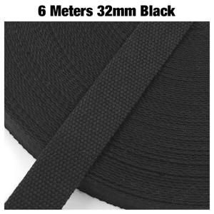 TEMU 6m 캔버스 스트랩, 25mm/32mm/38mm 너비, 내구성 폴리에스터 웨빙, 요가 밴드, 배낭 손잡이, 하모샵 크래프팅 용품|에코백