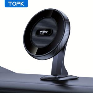 TEMU TOPK 차량용 폰 홀더 마운트, D50L 강력 자석 360° 강화 버전, 고온 및 저온에 대한 향상된 접착력, 아이폰 15 14 프로 맥스 플러스 미니 매그 세이프 케이스 호환