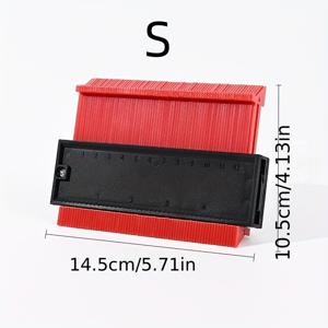 TEMU 1pc PPSU 조정 가능한 윤곽계측기 복제기 - 전기식이 아닌, 확장 가능한 모양 복사 도구 - 목공, 타일, 카펫, 라미네이트 - DIY 공예 및 가정 개선