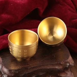 TEMU 1pc/2pcs 세트 순 금속 풍수 바이포 실린더, 부를 끌어들이는 구리 냄비, 부를 모으는 예술 장식, 가정 사무실 돈 수집 바구니, 부를 상징하는 선물