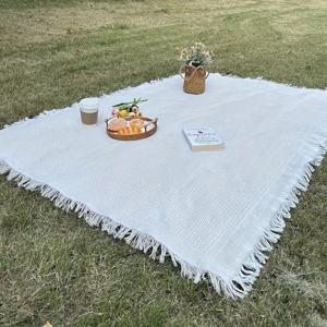 TEMU 헤비듀티 경량 고품질 캠핑 담요 - 핸드워시 가능, 잔디 및 텐트 사용에 적합한 PVC 백 아웃도어 피크닉 매트, 여행용 패드