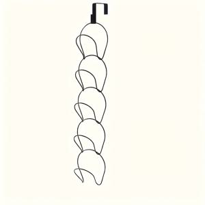 TEMU 5pcs No Punch Hat Storage Rack, 야구 모자 보관, 스카프 보관, 모자 보관 (메탈 후크 포함) - 쉬운 설치, 문 보관 랙, 걸이 모자, 넥타이, 옷, 핸드백, 벽 후크 - 아버지 모자 및 넥타이 정리함