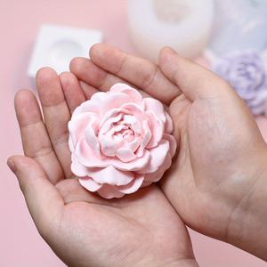 TEMU 3D 장미 꽃 실리콘 모양 - DIY 향기 캔들, 비누 및 수지 공예용 핑크 & 화이트 꽃 디자인 - 홈 데코, 홈 데코 모양|꽃 무늬|내구성 있는 실리콘