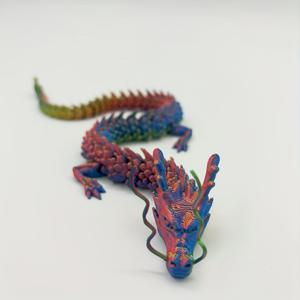 TEMU 3D 프린트 플렉시블 멀티컬러 드래곤 스타트 - 집, 사무실, 방, 자동차용 생동감 있는 중국 드래곤 장식 | 크리스마스, 할로윈, 부활절, 추수감사절을 위한 이상적인 휴일 선물 | 실내/실외 사용에 적합, 축제용 방 장식 | 생동감 있는 드래곤 디자인 | 내구성 있는 플라스틱