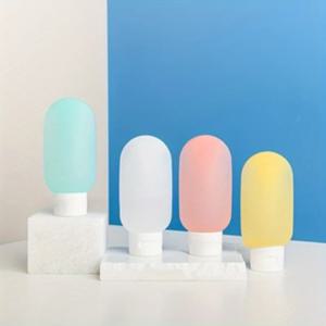 TEMU EL 마카롱 컬러 여행용 병 세트, 60ml/100ml (2.1oz/3.5oz), 반투명 캔디 색상, 플라스틱 소재의 부드러운 튜브 플립탑 스퀴즈 빈병, 무향, 샴푸, 바디워시, 로션 보관에 적합