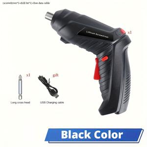 TEMU 다기능 전기 도구, 충전식 무선 스크류 드라이버 키트(LED 라이트 포함), 가정 수리, DIY, 목공 및 가정용 프로젝트에 적합