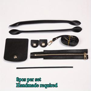 TEMU 8pcs DIY 미니 가방 만들기 키트 - 튼튼한 인조 가죽, 소형 및 휴대용, 다양한 색상으로 수제 제작, 여행, 데이트 및 휴일 선물에 적합, 미니 지갑 만들기 용품|가죽가방