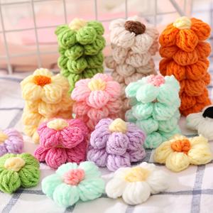 TEMU 50개 수제 크로셰 퍼프 플라워 - 패브릭 꽃 장식, 다목적 DIY 공예용 (헤어, 웨딩, 스크랩북킹) - 사계절 파스텔 & 생동감 있는 컬러 - 초보자와 전문가 모두에게 완벽한 크로셰 소품, 결혼식 데코, 귀여운 오너먼트, 핸드메이드 디테일, 공예 애호가를 위한 홈데코