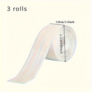 TEMU 3롤 고강도 방수 실란트 테이프 - 욕실 & 주방 틈새 커버 스트립, 싱크대, 샤워기, 변기, 욕조용 누수 방지 테이프 - 쉬운 적용 배관 밀봉 테이프, 부드러운 마감 스트립, 내구성 있는 씰링 스트립|싱크대수전|욕조|변기부속품