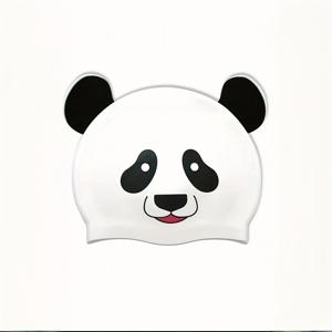 TEMU 1 귀여운 캐릭터 수영 모자 - 부드러운 실리콘 방수 헤어캡 | 재미있는 동물 디자인, 고탄력 & 편안한 착용감, 주름 없음, 놀이/전문 훈련에 완벽, 머리카락 잡아당김 없는 수영 용품
