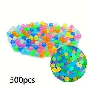 TEMU 300-1000개 6/8/10mm 야광 아크릴 비즈 - DIY 주얼리 만들기, 팔찌, 목걸이, 의류 액세서리용 홀 있는 형광 루미너스 비즈, 스페이서 비드, 광택 마감 소형 공예 재료