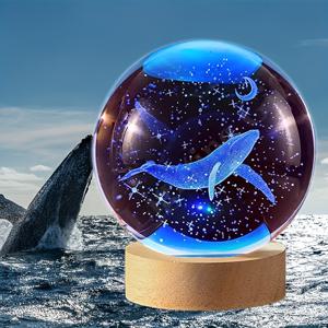 TEMU 3D 할리뱃 볼 나이트 라이트 - 우주 주제의 분위기, USB 전원, 침실, 결혼식, 기념일, 특별한 기념일을 위한 테이블톱 장식, 우주 나이트 라이트 | 할리뱃 디자인 | 내구성 있는 유리, 할리뱃 장식