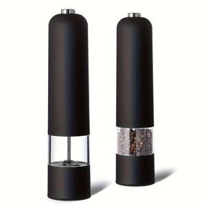 TEMU 1/2pcs 전기 소금 및 후추 그라인더 - 스테인레스 스틸 헤드, 정밀한 그라인딩을 위한 무난한 회전 - 주방 및 그릴 사용, 스테이크 쉐이커, 전기 검은 후추 그라인더