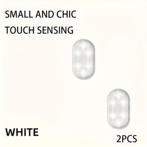TEMU 6LED 미니 터치 센서, 2개 자동차 분위 조명, 리튬 폴리머 배터리로 USB 충전식 터치 활성화 조명, 전자 부품 포함, ≤36V 작동 전압, 차량용 조명 램프