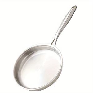 TEMU 11인치, 5중 두꺼운 316 스테인리스 스틸 평평한 바닥 프라이팬 (뚜껑 포함), PFOA & PTFE 무첨가, 전문 셰프용 냄비, 모든 가스레인지 및 오븐 안전 조리기구|인덕션
