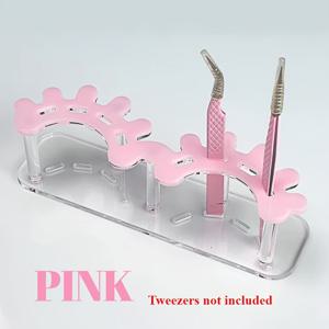 TEMU 8홀 아크릴 트위저 정리 스탠드 - 하이포알러제닉 눈썹 연장 홀더, 메이크업 도구 보관, 클리어 디자인으로 쉽게 액세스 가능, 배터리 필요 없음, 전문 미용 도구 홀더 | Sleek Organizer | Clear Construction, 눈썹 연장 용품