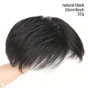 TEMU 남성용 풀 레이스 프론트 가발 3/4 파트 탑, 짧은 헤어 자연스러운 보이지 않는 머리 연장 조각