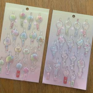 TEMU 일본 바람 주름 레진 스티커 두 가지 스타일, DIY 재료로 일기, 폰 케이스, 콜라주 스티커 장식.