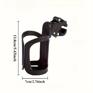 TEMU 1pc 360° 회전 자전거 컵 홀더, 탄성 핸들, 내구성 PP 소재, 블랙, 자전거, 유모차, 스쿠터 및 휠체어용 안전 잠금, 야외 수분 보충, 자전거 액세서리, 유모차 액세서리, 현대 액세서리, 튼튼한 구조