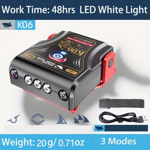 TEMU 1pc 미소하는 상어 충전식 밝은 헤드 램프, 모션 센서 헤드 램프, LED 헤드 라이트, 클립 온 모자 라이트, 하이킹, 러닝, 수리, 낚시, 사이클링을 위한 USB 포트 입력이 있는 경량 소형 헤드 라이트|등산모자
