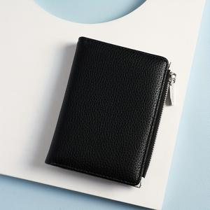 TEMU 여성용 지갑, 라일락 패턴 단색 패션 심플 스타일, 귀여운 캐주얼 더블 폴드 디자인 휴대용 지갑, 지퍼 변경 가방, 학생 및 선물에 적합