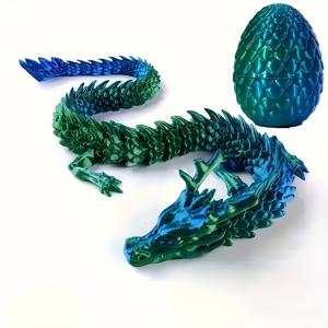 TEMU 생동감 넘치는 관절형 드래곤 이상화 - 애니메이션 테마 3D 프린팅 데스크탑 장식, 크리스마스·할로윈·부활절에 완벽한 선물 | 고급 플라스틱 멀티컬러 피규어와 축제용 디스플레이 – 방/차량 인테리어를 위한 아이템, 가을과 휴일을 위한 수집가 홈 데코