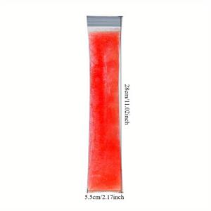 TEMU 100개 일회용 백 - 홈메이드 , 요거트, 냉동 간식용 자가 밀봉 냉동 가방, 파티, 피크닉 및 야외 활동에 완벽한 냉동 가방 | 투명 디자인 | 쉬운 밀봉, 봉투