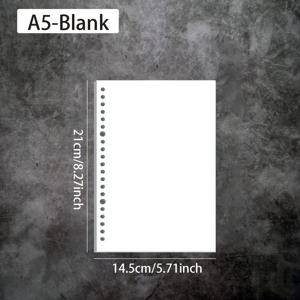 TEMU A5, B5 및 A4 크기의 바인더용 60장 리필 팩 - 코팅된 표면, 선글리드 및 빈 페이지가 포함되어 있습니다. 학교 용품, 노트-taking 및 저널링에 완벽합니다. 쉽게 삽입할 수 있습니다.|A4용지