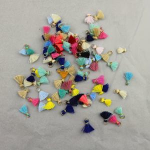 TEMU 40개/팩 1.4cm 골드 & 실버 링 미니 스레드 태슬 여성용 헤어 액세서리 만들기 재료, DIY 의류 가방 신발 장식 소품 귀걸이 팔찌 프린지
