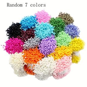TEMU 7 색상 1000개/꽃 코 스템넌 인조 꽃 액세서리 수제 헤어 액세서리 DIY 재료
