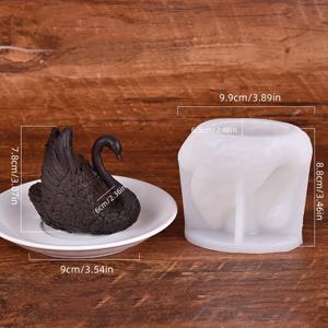 TEMU 1pc 3D Swan-Shaped 실리콘 모양의 무스 케이크, 초콜릿, 젤리, 아로마 테라피 캔들용 - 프랑스 베이킹 디자인, 이드 울 아드하 축하 행사에 이상적, 베이킹 액세서리|우아한 테이블웨어|실리콘 베이킹 몰