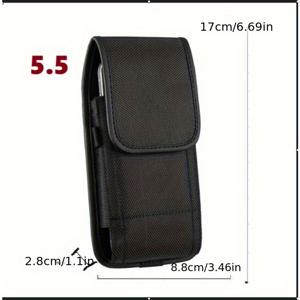 TEMU Synthetic Faux Leather Phone Protection Universal Case for BF07 허리 가방, 남성용 벨트 클립 홀더 커버에 적합한 다음 크기.