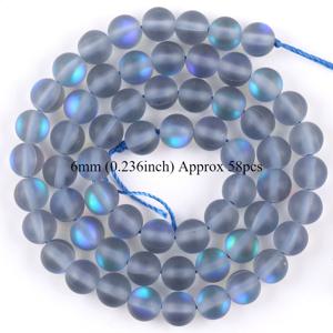 TEMU 6Mm 8Mm 10Mm 천연석 비즈 냉각 그레이 반짝이 돌 둥근 느슨한 비즈 주얼리 만들기 DIY 팔찌 액세서리 15인치 각각