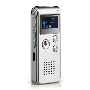 TEMU USB 충전식, 8GB 다기능 디지털 오디오 레코더 - 650시간 녹음 용량 - 긴 배터리 수명 설계의 충전식 MP3 플레이어 - 강의, 회의 및 인터뷰용 휴대용 컴팩트 디자인, 보이스 레코더, 인터뷰 도구, 경량 장치, 안정적인 성능, 내구성 있는 구조, 학생, 언론인용