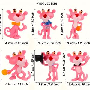 TEMU 12개/6개 세트 귀여운 호랑이 PVC 캐릭터 피규어 - 데스크탑 장식 및 크리스마스 선물용