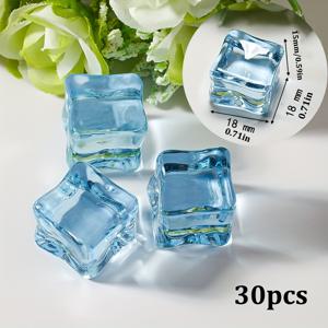 TEMU 30개 얼음 아크릴 장식 얼음 조각 홈 웨딩 센터피스 꽃병 필러, 휴대폰 케이스 장식, 쥬얼리 만들기, 키체인 만들기, 스크랩북 핸드 원장 장식, 새해 선물, 데이 선물 장식
