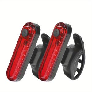TEMU USB 충전식 자전거 후미등 - 초고휘도 LED 자전거 라이트, 시트 포스트 마운트 포함, 로드/산악용, 컴팩트 사이클링 안전 램프, USB 케이블, 슬림 디자인, 내구성 ABS 소재, 안정적인 시트 클램프