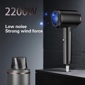 TEMU 프로페셔널 헤어 드라이어 - 2200W 고출력 강력 건조, 저소음, 유럽형 소켓 (유럽용), 미끄럼 방지 그립 핸들, 살롱 & 가정용, 슬림 스타일, 고품질 마감, 빠른 건조, 인체공학적 디자인, 효율적인 공기 흐름, 뷰티 애호가용