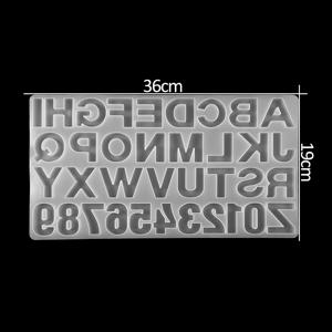 TEMU 에폭시 수지용 알파벳 & 숫자 실리콘 몰드 - DIY 주얼리 만들기 키트, A-Z 문자 모양, 고품질 공예 재료