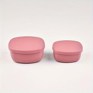 TEMU 2-피스 유아 식품 세트: 식품 등급 실리콘 아기 음식 그릇, 내열성, 뚜껑 포함, 0-3세 아동용
