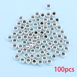 TEMU 100개 5mm 광택 스페이서 비즈, 구리 합금 발견, 비즈 코드 스페이서, 느슨한 비즈, DIY 목걸이 팔찌 보석 만들기 액세서리