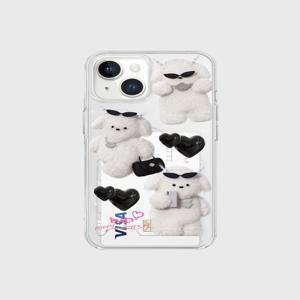 [더나인몰] pattern bad puppy outfits [투명 카드수납 케이스]