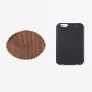 [디오티] D.O.T Wireless case & Wireless Charger set (walnut/brass)